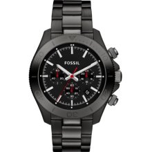 FOSSIL FOSSIL Retro Traveler Chronograph Stainless Steel Watch Black