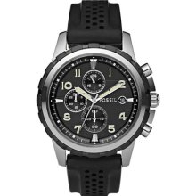 Fossil Fs4613 Dean Silicone Black Menâ€™s Watch