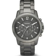 Fossil Grant Chronograph Stainless Steel Watch - Smoke - FS4584