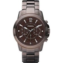 Fossil Grant Plated Stainless Steel Brown Dial Men's watch #FS4608