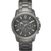 FossilÂ® Grey Grant Plated Stainless Steel Watch - Smoke