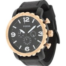 Fossil Jr1369 Nate Men's Chronograph Large Dial Watch $155