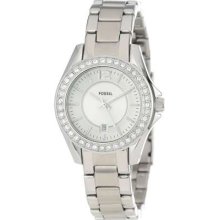 Fossil Ladies Silver Stone Set Bracelet ES2879 Watch
