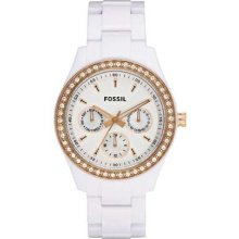 Fossil Ladies White Chronograph Fashion ES2869 Watch