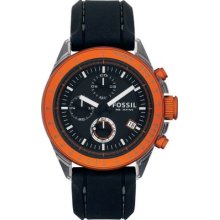 Fossil Men's CH2785 Silicone Analog with Black Dial Watch