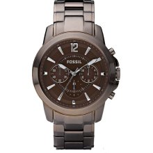Fossil Mens Grant Chronograph Stainless Watch - Brown Bracelet - Brown Dial - FS4608