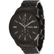 Fossil Men's Townsman FS4787 Black Stainless-Steel Quartz Watch with Black Dial