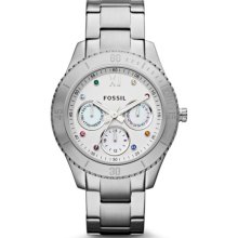 Fossil Multifunction Stella Silver Stainless Steel Watch Es3209