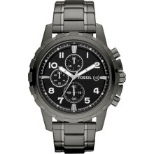 Fossil Notched Bezel Chronograph Bracelet Watch, 45mm