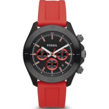 Fossil Retro Traveler Chronograph Silicone Watch - Red - CH2871