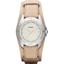 Fossil Retro Traveler Three Hand Leather Watch - Sand - AM4459