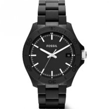 Fossil Retro Traveler Three Hand Resin Watch - Black - AM4448