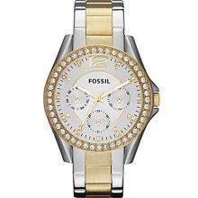 Fossil Riley Two-tone Glitz Multifunction Watch