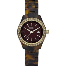 Fossil Stella Mini Resin Watch In Tort