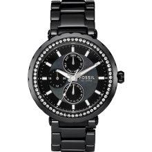 Fossil Swarovski Crystal Ceramic Ladies Watch CE1009-F