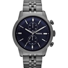 Fossil Townsman Chronograph Stainless Steel Watch - Smoke - FS4786