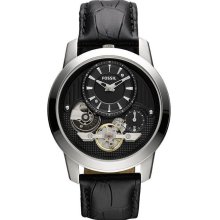 Fossil Twist Black Croc Leather Mens Watch ME1113