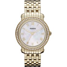 Fossil Watch ES3113 Emma Champagne mother-of-pearl dial, ladies dres