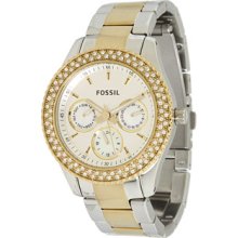 Fossil Woemens Stella Two Tone Steel Watch Es2944