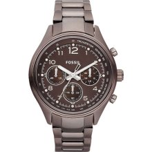 Fossil Womens Flight Chronograph Stainless Watch - Brown Bracelet - Brown Dial - CH2811