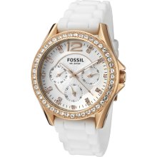 Fossil Women's Riley Silver Dial Watch ES2810