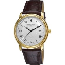 Frederique Constant Men's Classic Automatic Exhibition Caseback Leather Strap Watch