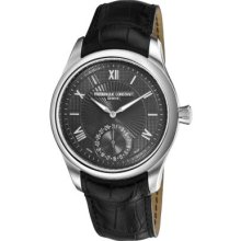 Frederique Constant Men's Maxime Swiss Made Automatic Black Leather Strap Watch