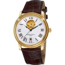 Frederique Constant Men's Persuasion Heart Beat Swiss Made Automatic Leather Strap Watch