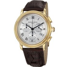 Frederique Constant Mens Persuasion Silver Dial Brown Strap Watch Fc-292mc4p5