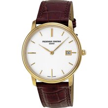 Frederique Constant Slim Line White Dial Mens Watch FC-220NW4S5