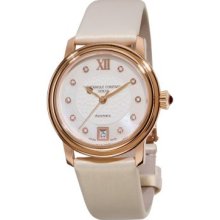 Frederique Constant Women's Swiss Made Automatic White Strap Watch