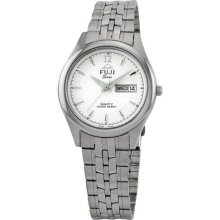 Fuji Time Men's Ryoan Watch in Silver with White Dial