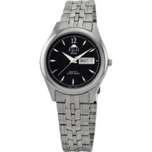 Fuji Time Men's Ryoan Watch in Silver with Black Dial