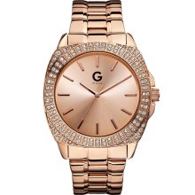 G by GUESS Oversized Glitz Rose Gold Watch