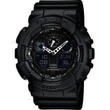 G Shock Combination Miltary Watch-Matte Black model number is GA-100-1A1CU