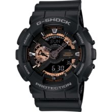 G-Shock Watch, Mens Analog Digital Black Resin Strap 51x55mm GA110RG-1