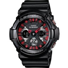 G-Shock Watch, Mens Analog-Digital Black Resin Strap 55x53mm GA200SH-1