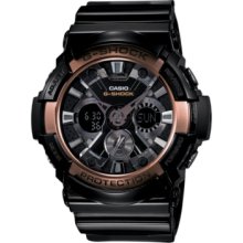 G-Shock Watch, Mens Analog Digital Black Resin Strap 53x55mm GA200RG-1