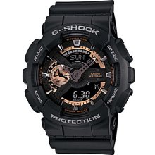 G-Shock XL Ana-Digi Rose Gold Series Black Watch - Black