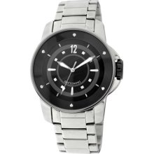 Gattinoni Men's Stainless Steel Black Dial Watch