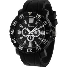 Geneva Men's Platinum Watch, Silicone Band