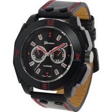 Geneva Platinum Men's Chronograph-style Strap Watch