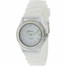 Geneva Platinum Women's 6886.White.Silver White Rubber Quartz Watch