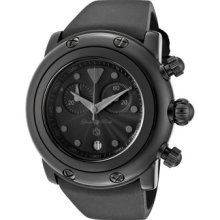 Glam Rock Gk1151 Miami Beach Chronograph Black Guilloche Dial Black Silicone