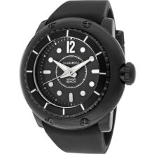 Glam Rock Watch Mb26021 Men's Miami Beach Black Dial Black Silicone