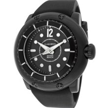 Glam Rock Watches Men's Miami Beach Black Dial Black Silicone Black Si