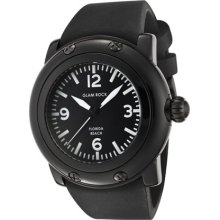 Glam Rock Women's 'Miami Beach' Black Silicone Watch ...