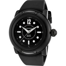 Glamrock Women's Miami Beach Black Dial Black Silicone