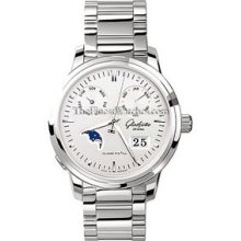 Glashutte Senator Calendar Steel Watch 100-06-13-02-14