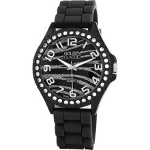 Golden Classic Women's Glam Jelly Watch in Zebra Black